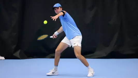 Chapel Hill, NC – Jan 19: NCAA Men's Tennis - James Madison at North Carolina at Chewning Tennis Center in Chapel Hill, NC on January 19, 2025. (Credit: Andy Mead/YCJ)