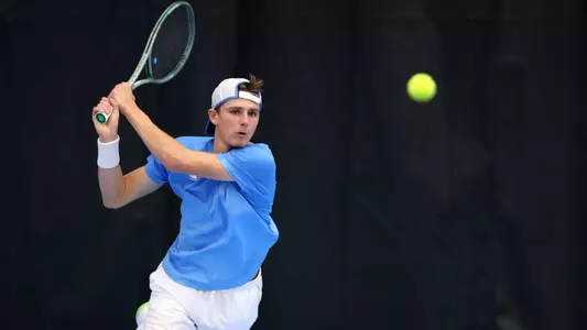 Chapel Hill, NC – Jan 19: NCAA Men's Tennis - James Madison at North Carolina at Chewning Tennis Center in Chapel Hill, NC on January 19, 2025. (Credit: Andy Mead/YCJ)