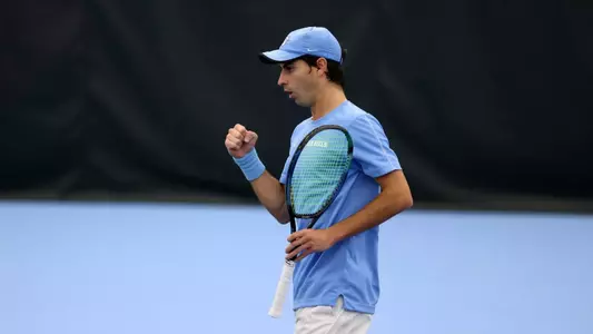 Chapel Hill, NC – Jan 19: NCAA Men's Tennis - James Madison at North Carolina at Chewning Tennis Center in Chapel Hill, NC on January 19, 2025. (Credit: Andy Mead/YCJ)