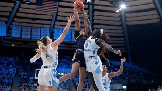 Maria Gakdeng, Alyssa Ustby University of North Carolina Women's Basketball v Notre Dame Carmichael Arena Chapel Hill, NC Sunday, January 5, 2025