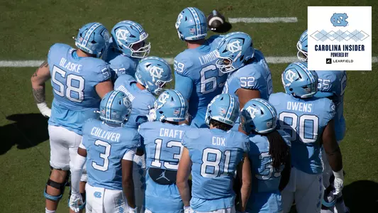 Carolina Insider, football huddle, 10-14-25