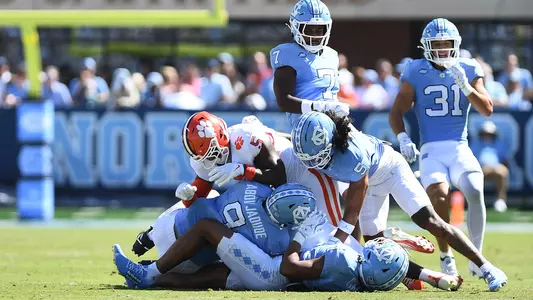 defense 
University of North Carolina Football v Clemson  
Kenan Memorial Stadium 
Chapel Hill, NC 
Saturday, October 4, 2025