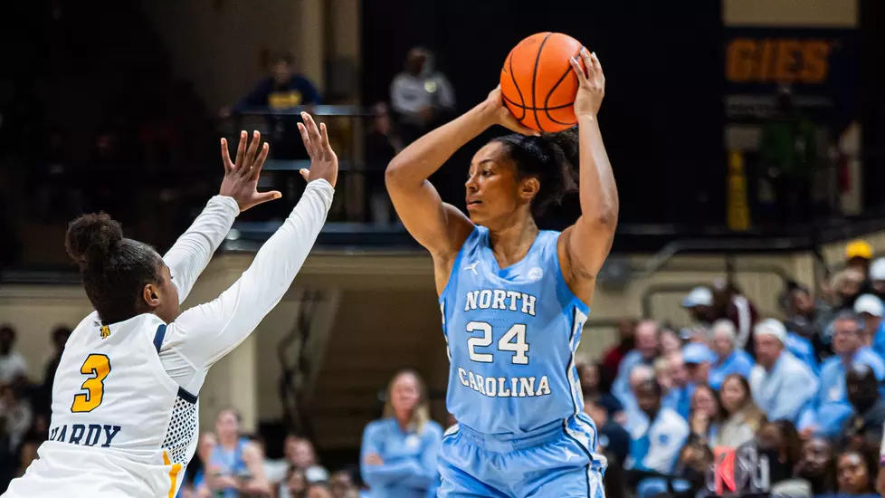 Three-Ball Powers No. 14 UNC Women's Basketball Past N.C. A&T In Greensboro Three-Ball Powers No. 14 UNC Women's Basketball Past N.C. A&T In Greensboro