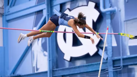Junior Peyton Berryman finished second in the pole vault with a height of 4.02m (13-02.25) at the Dick Taylor Carolina Challenge Saturday at Eddie Smith Field House.