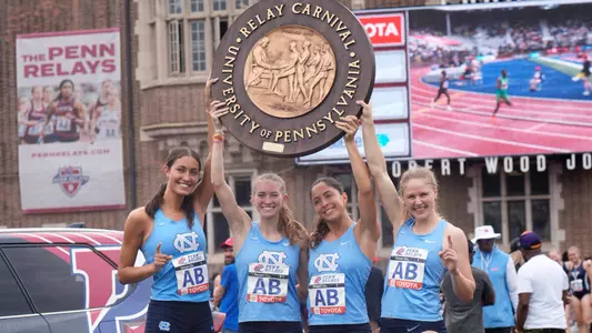 The women's 4x800m relay team (8:20.24) won a wheel at the Penn Relays. The quartet of Makayla Paige, Taryn Parks, Alyssa Hernandez, and Sydney Masciarelli set a new the school record by six seconds.