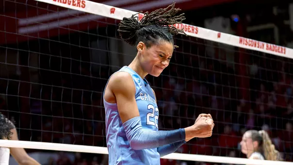 Junior Safi Hampton reacts to a play against Wisconsin at UW Field House in Madison, Wis., Friday in the second round of the NCAA Tournament.