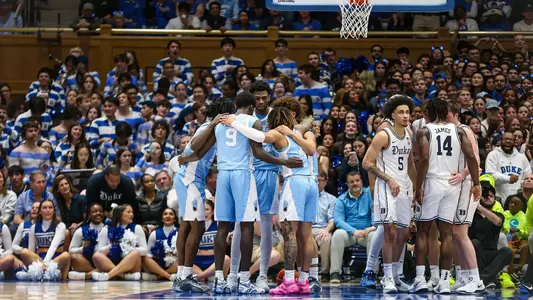 huddle at Duke