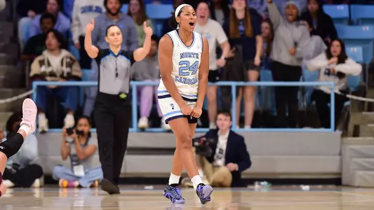 Indya Nivar 
University of North Carolina Women's Basketball v Virginia Tech  
Carmichael Arena 
Chapel Hill, NC 
Thursday, February 13, 2025