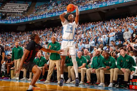 Miami v North Carolina on March 1, 2025, at Dean Smith Center in Chapel Hill, North Carolina.