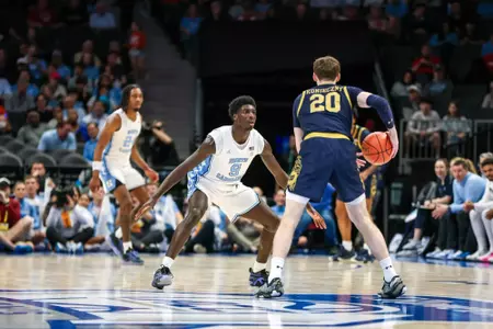 Drake Powell defense vs. Notre Dame, 2025 ACC Tournament 2nd round