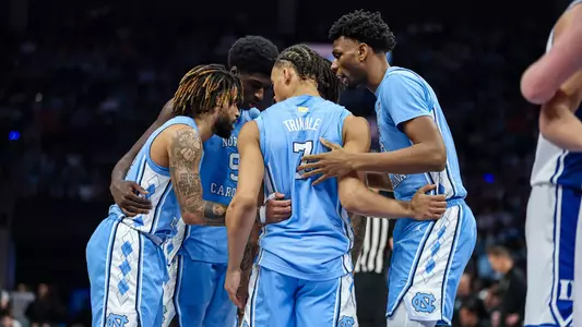 huddle vs. Duke, ACC Tournament