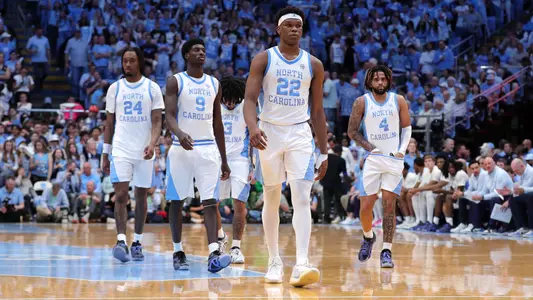 Jae’Lyn Withers, Drake Powell, Elliot Cadeau, Ven-Allen Lubin, RJ Davis
University of North Carolina Basketball v Duke
Dean E. Smith Center
Chapel Hill, NC
Saturday, March 8, 2025