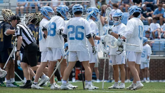 huddle 
University of North Carolina Men's Lacrosse v Notre Dame  
Dorrance Field 
Chapel Hill, NC 
Saturday, April 19, 2025