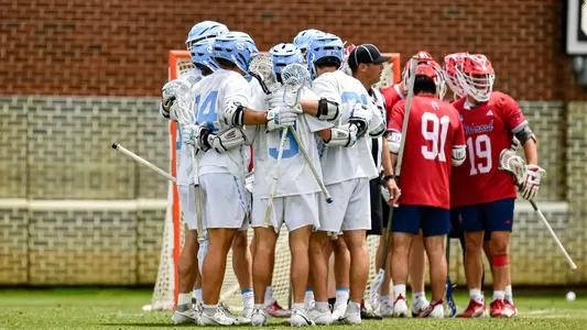 Huddle   
University of North Carolina Men’s Lacrosse v Richmond
Dorrance Field
Chapel Hill, NC
Saturday, May 10, 2025
