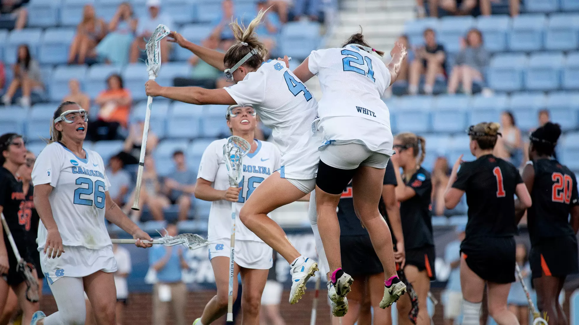 Caroline Godine, Marissa White 
University of North Carolina Women's Lacrosse v Princeton  
NCAA Tournament  
Dorrance Field 
Chapel Hill, NC 
Thursday, May 15, 2025