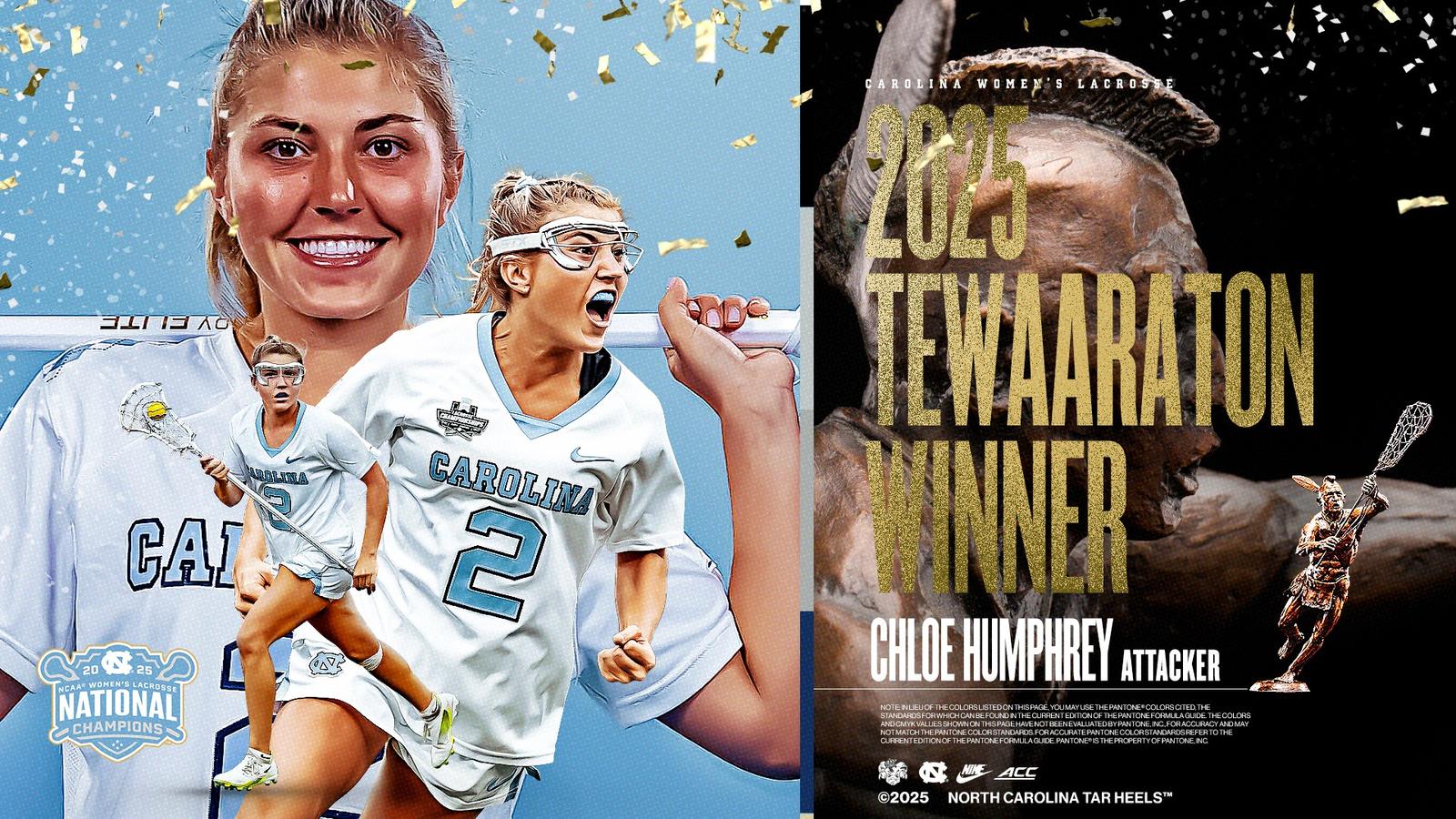 Chloe Humphrey Becomes UNC’s First Tewaaraton Award Winner Chloe Humphrey Becomes UNC’s First Tewaaraton Award Winner