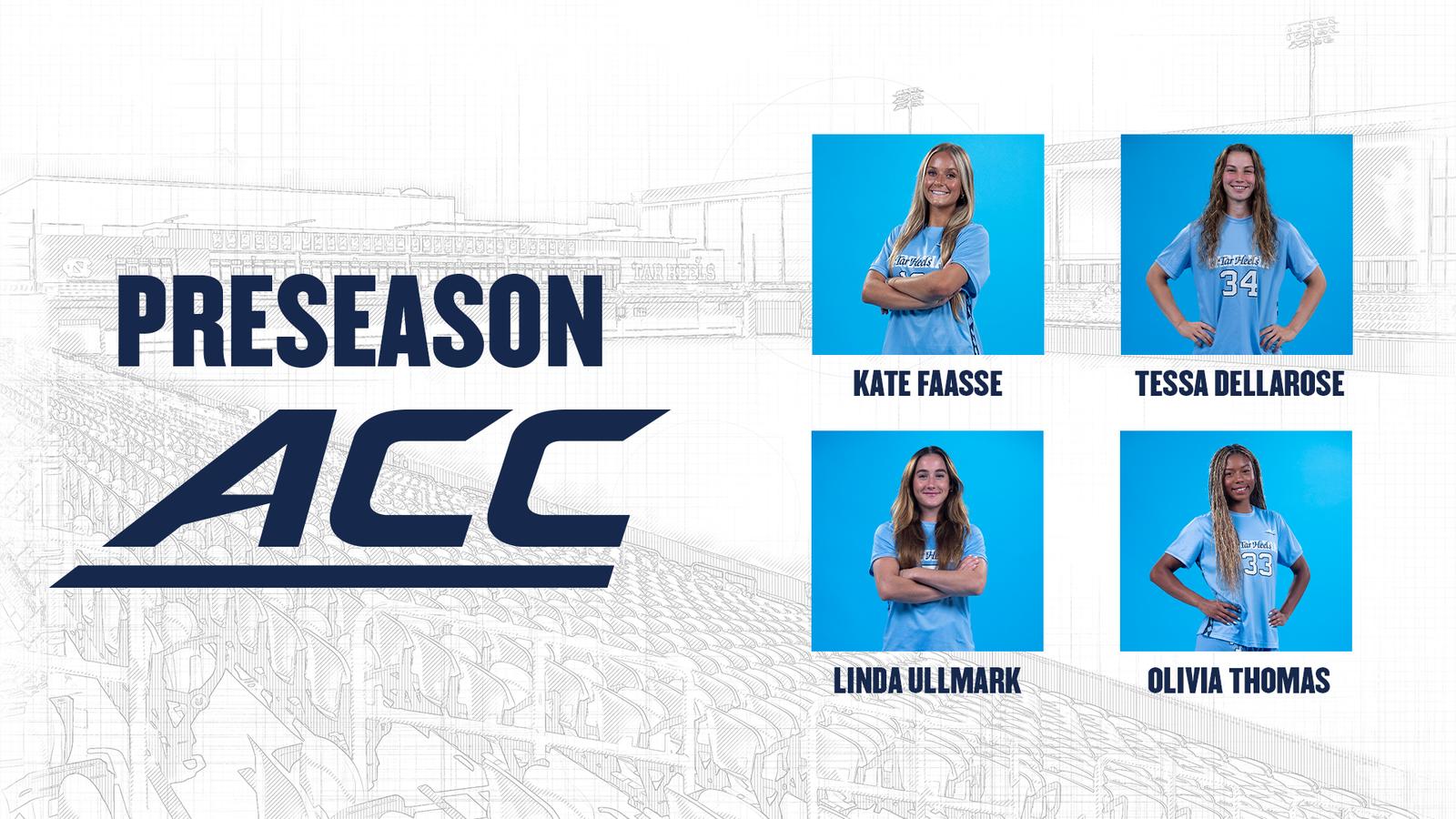 UNC Women’s Soccer Leads ACC Preseason Poll, Four Named Preseason All-ACC UNC Women’s Soccer Leads ACC Preseason Poll, Four Named Preseason All-ACC