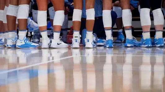 shoes, huddle 
University of North Carolina Volleyball v Florida 
Carmichael Arena 
Chapel Hill, NC 
Tuesday, September 9, 2025
