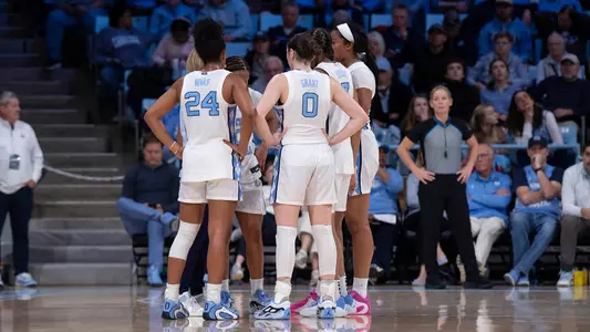 huddle
University of North Carolina Women’s Basketball v Stanford
Carmichael Arena
Chapel Hill, NC
Sunday, January 4, 2026
