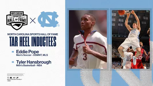 Eddie Pope, Tyler Hansbrough NC Sports Hall of Fame graphic 2026