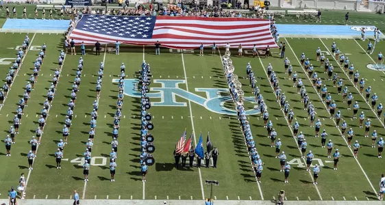 Band on the field pregame