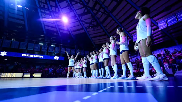 Intros
University of North Carolina Volleyball v Clemson
Carmichael Arena
Chapel Hill, NC
Friday, October 2, 2026