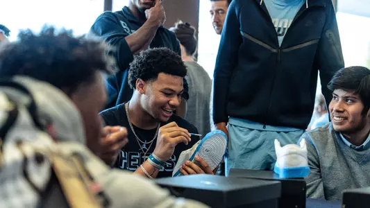 Jordan Washington Shoe Painting With Cancer Patients