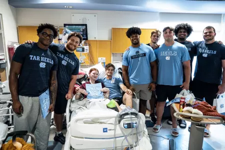 Football visit to the Children's Hospital