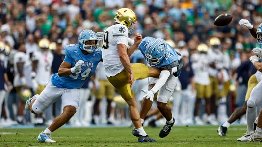 Calvin Thomas, David Jackson III
University of North Carolina Football v Notre Dame
Kenan Stadium
Chapel Hill, NC
Saturday, October 3, 2026