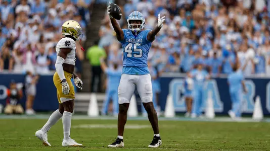 Jelani Thurman
University of North Carolina Football v Notre Dame
Kenan Stadium
Chapel Hill, NC
Saturday, October 3, 2026