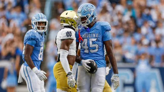 Jelani Thurman
University of North Carolina Football v Notre Dame
Kenan Stadium
Chapel Hill, NC
Saturday, October 3, 2026