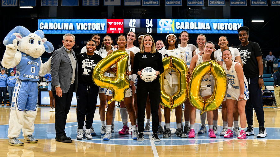 UNC Women's Basketball rains in 3s, rolls to Courtney Banghart’s 400th career win UNC Women's Basketball rains in 3s, rolls to Courtney Banghart’s 400th career win
