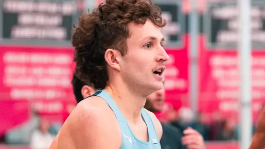 Colton's celebrating a big win at Boston University in the 3000m