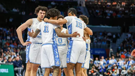 huddle vs. Clemson 2026 ACC Tournament