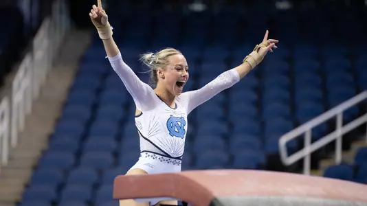 Neve King
vault
University of North Carolina Gymnastics v Pitt
ACC Championships
First Horizon Coliseum
Greensboro, NC
Saturday, March 21, 2026