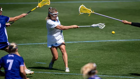 Sophomore Chloe Humphrey shoots against ECU at Dorrance Field Saturday.