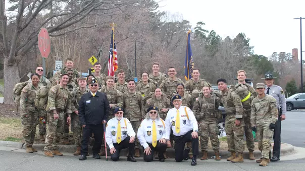 ROTC ruck UNC-Duke game ball 2025