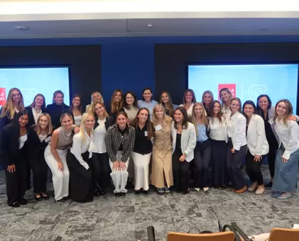 Field Hockey team in NYC at Wells Fargo