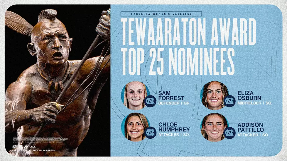 Four UNC Women's Lacrosse Standouts Named Tewaaraton Top-25 Nominees Four UNC Women's Lacrosse Standouts Named Tewaaraton Top-25 Nominees