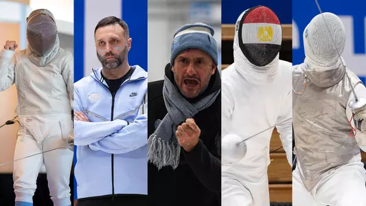 Cover Photos of 5 Fencers who were named USFCA award finalists