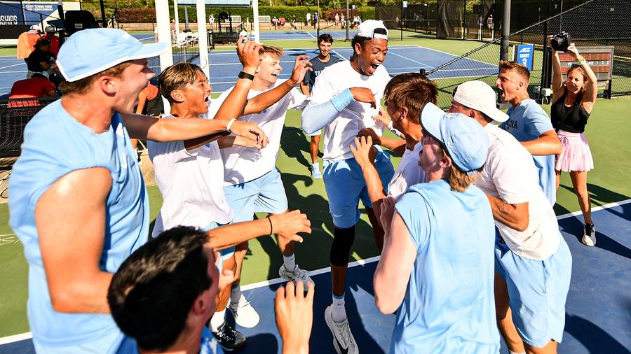 UNC Men's Tennis Wins Thriller Over Clemson, 4-3, To Advance To ACC Quarterfinal UNC Men's Tennis Wins Thriller Over Clemson, 4-3, To Advance To ACC Quarterfinal