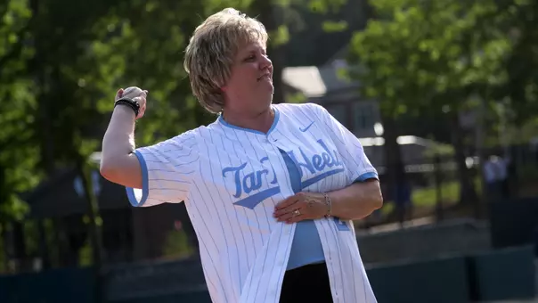 Kim Anton, mother of the amazing JR Anton, throws out the first pitch on MPS Awareness Night.