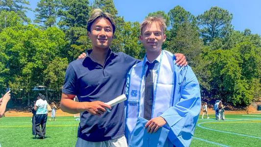 Roan Jones graduation 2026 - with Chris Xu