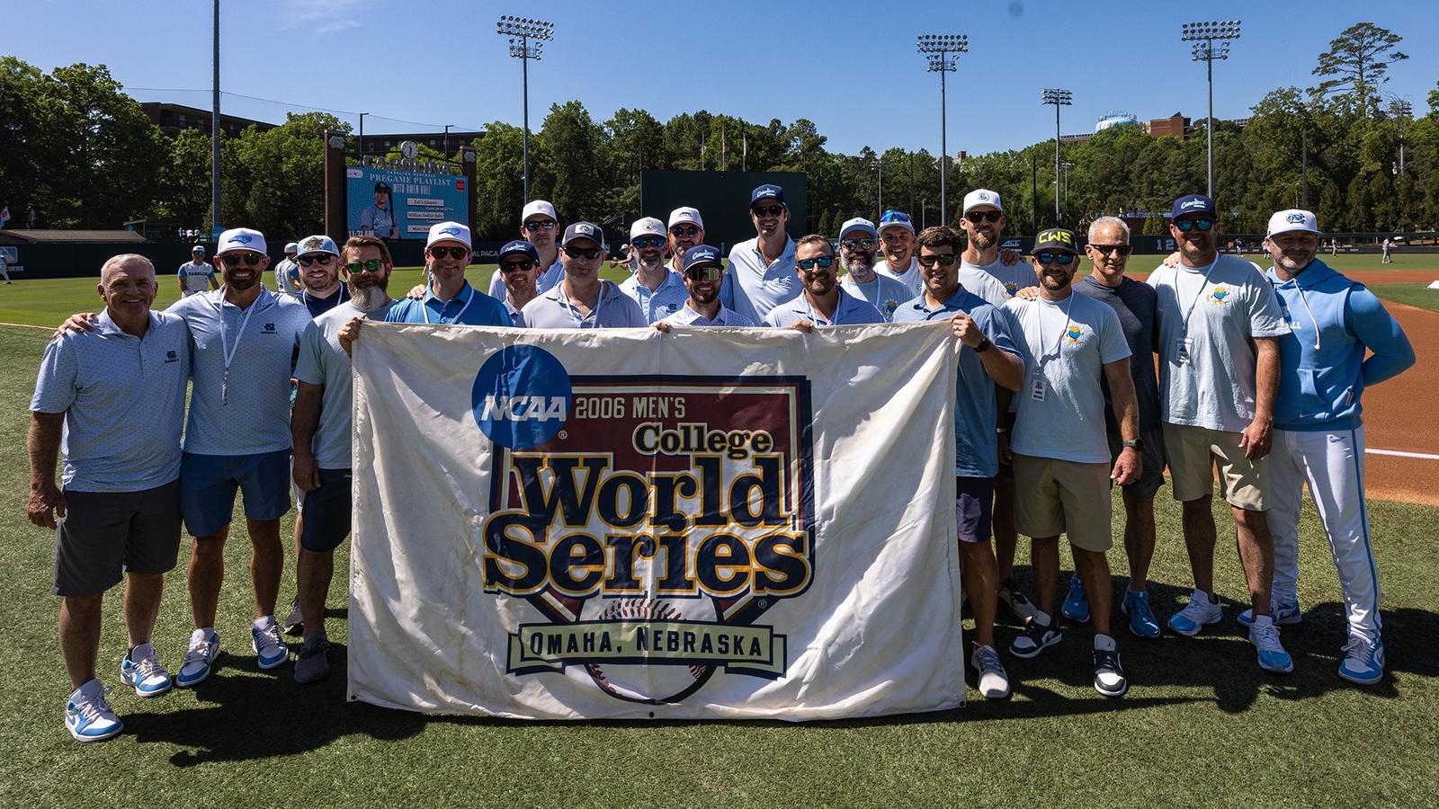 North Carolina baseball alumni reunite in Omaha for championship celebration
