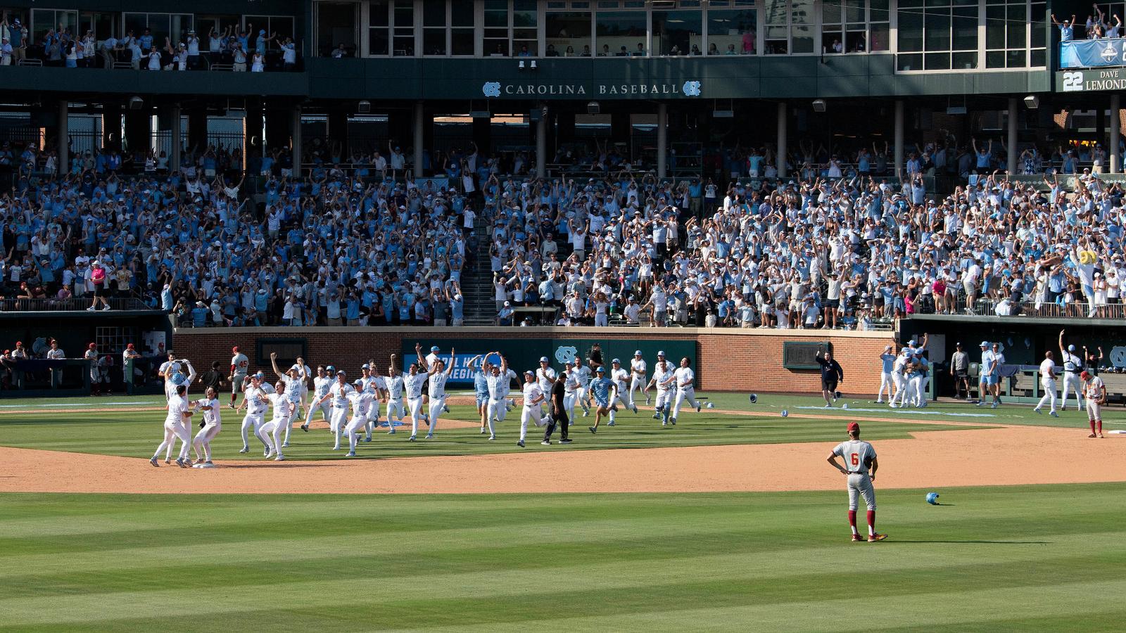 North Carolina baseball secures trip to Omaha with comeback win