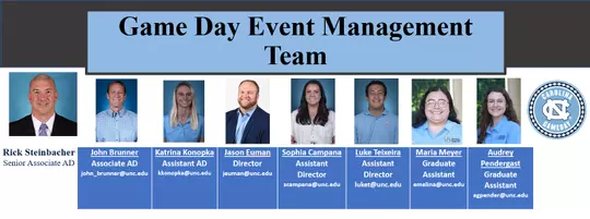 Event Management staff graphic 2026-27