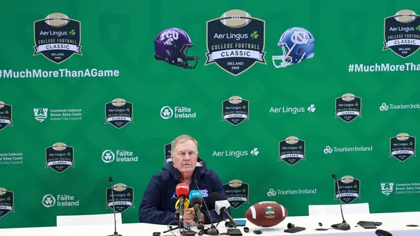 Bill Belichick press conference Ireland Aer Lingus Classic Aug. 27, 2026