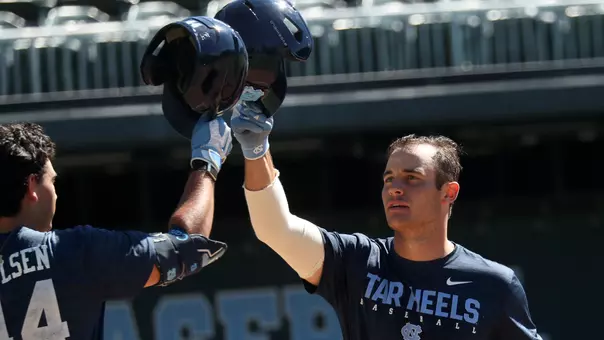 Devin Russell (23) after his long home run.