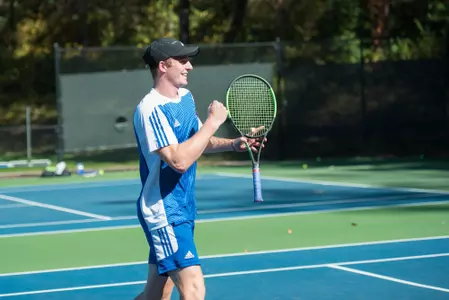 Nolan Secures Thrilling League Win for UNC Asheville Men’s Tennis Over Presbyterian College Image