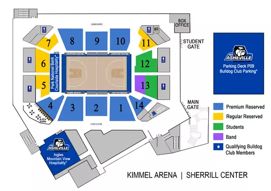 2025 Basketball Arena Seating Map